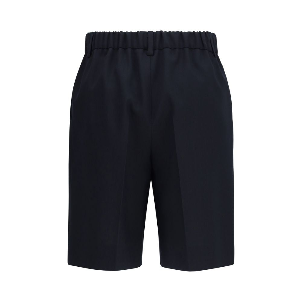 Black Cotton Bermuda Shorts Gucci