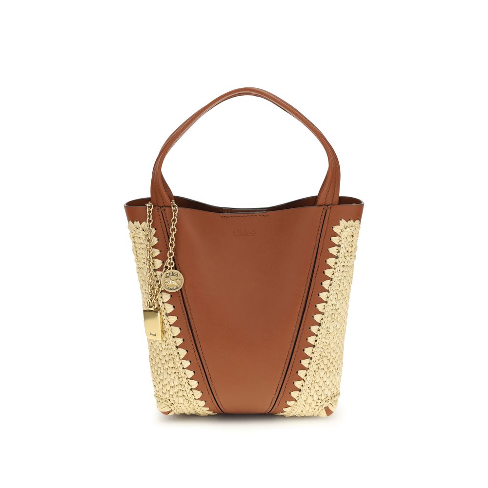 Beige Raffia Shoulder Bag Chloé