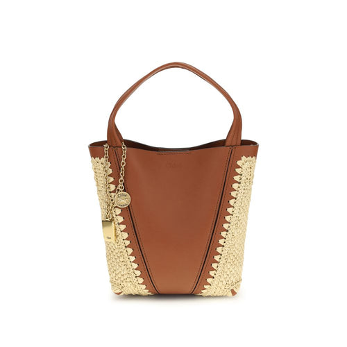 Beige Raffia Shoulder Bag Chloé