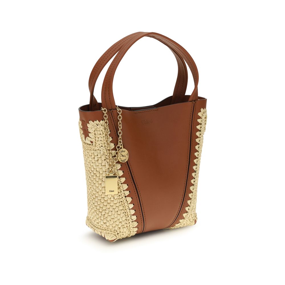 Beige Raffia Shoulder Bag Chloé