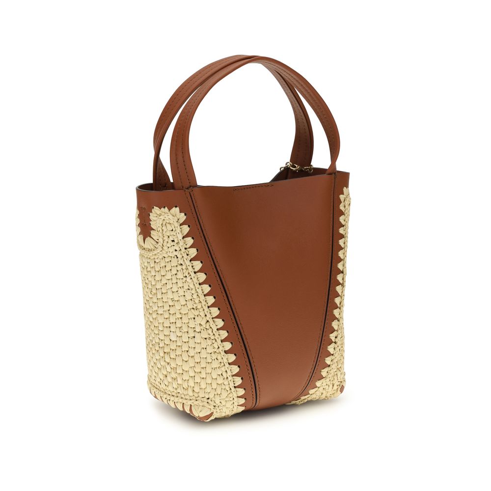 Beige Raffia Shoulder Bag Chloé