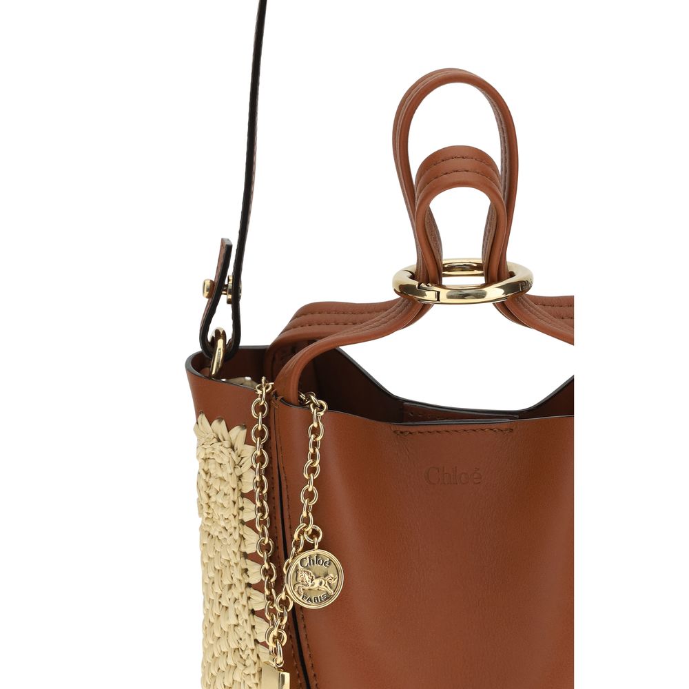 Beige Raffia Shoulder Bag Chloé