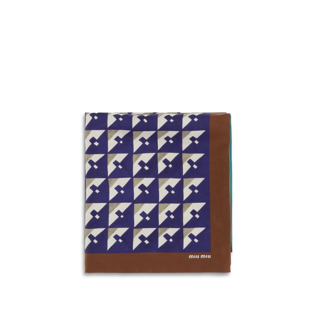 Multicolor Silk Scarf Miu Miu