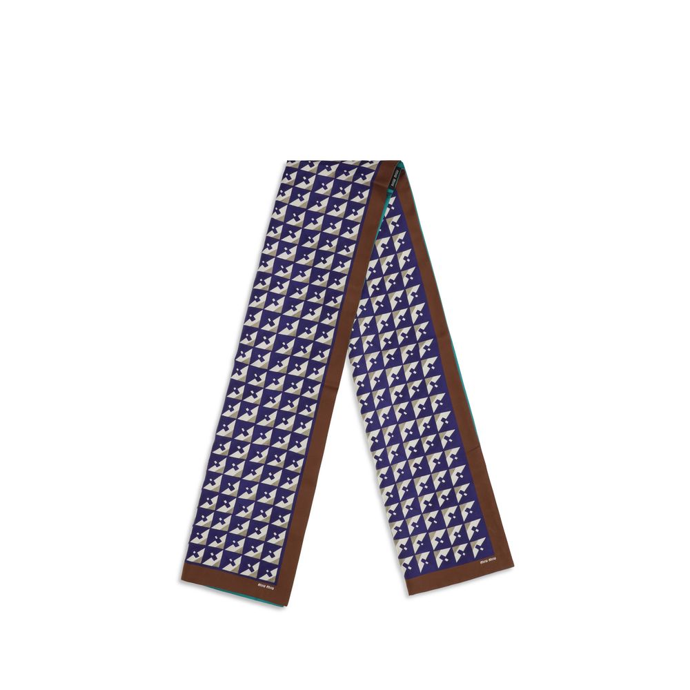Multicolor Silk Scarf Miu Miu