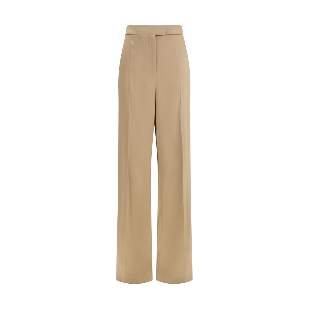Beige Silk Dress Pants Valentino
