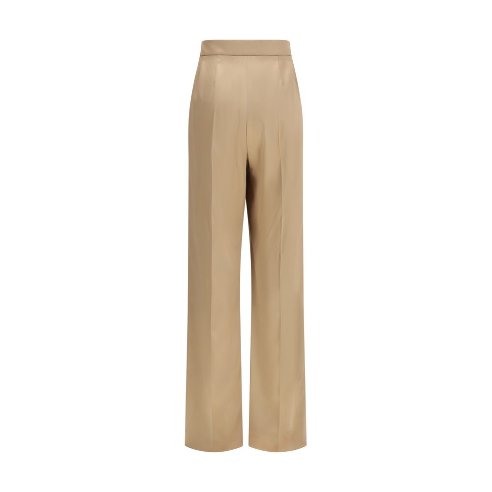 Beige Silk Dress Pants Valentino