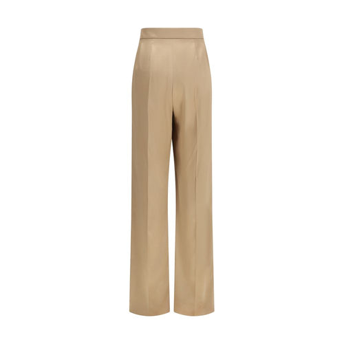 Beige Silk Dress Pants Valentino