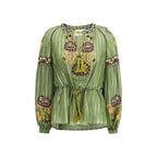 Bicolor Silk Pattern Shirt Valentino