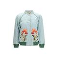 Blue Silk Bomber Valentino