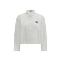 White Cotton Dress Shirt Miu Miu