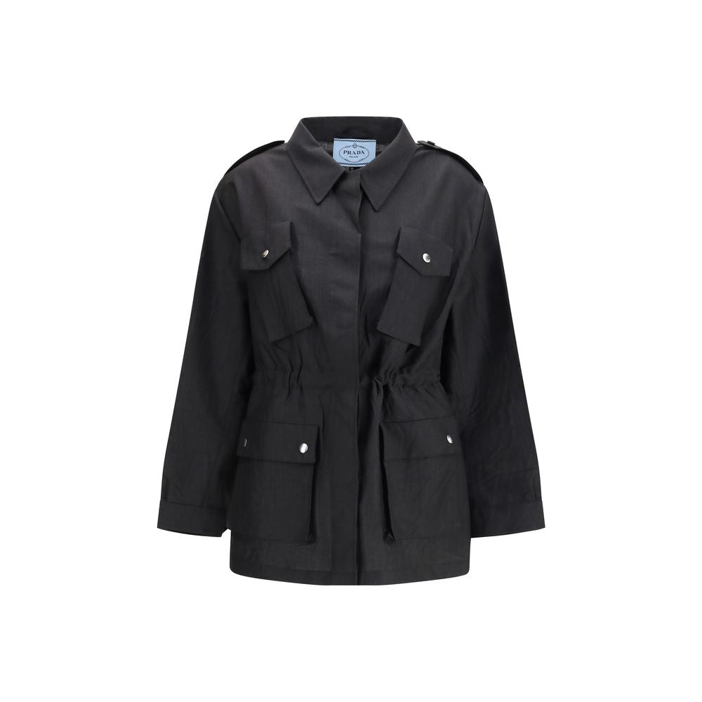 Black Mohair Coat Prada