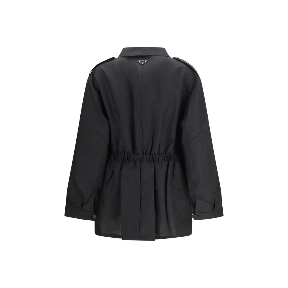 Black Mohair Coat Prada