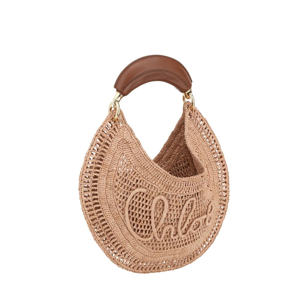 Beige Raffia Shoulder Bag Chloé