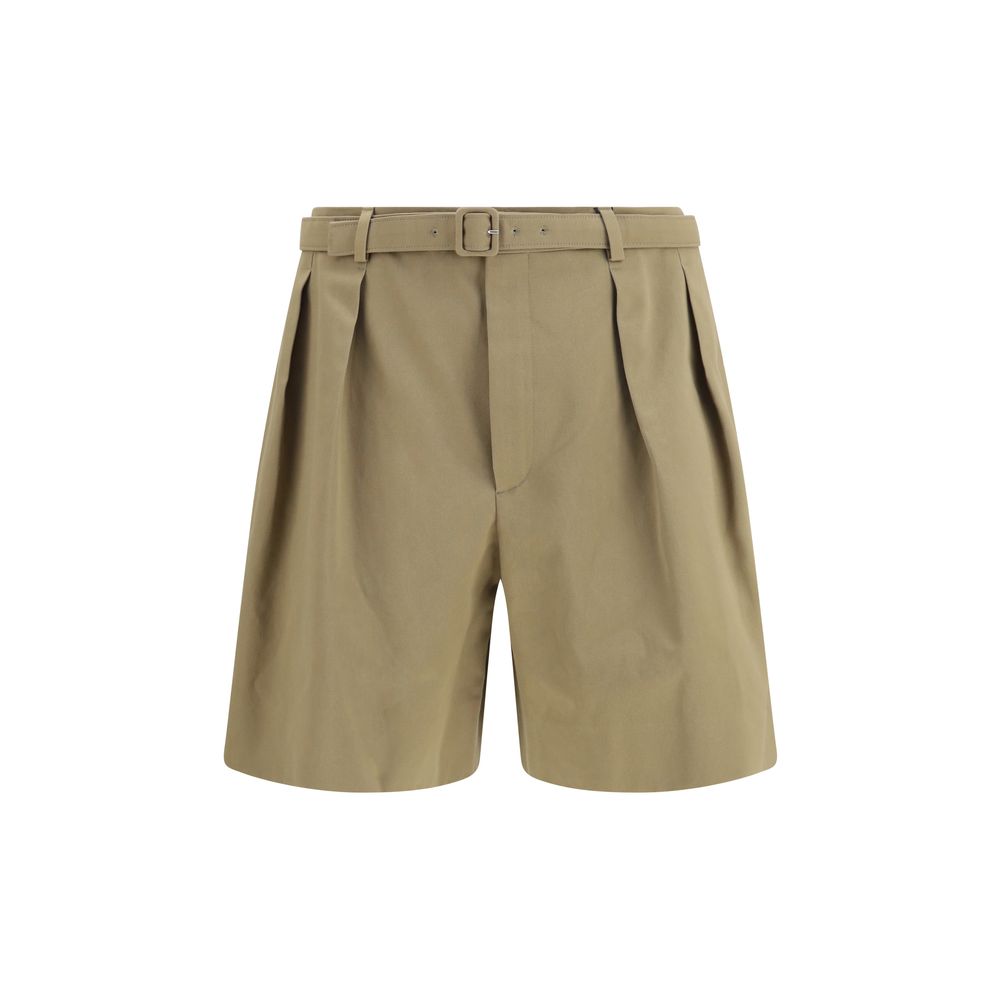 Beige Cotton Bermuda Shorts Saint Laurent