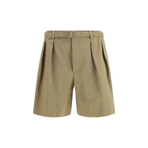 Beige Cotton Bermuda Shorts Saint Laurent