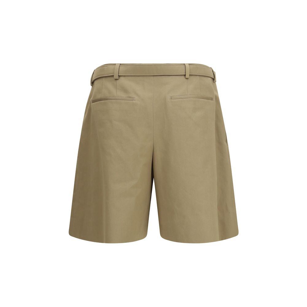 Beige Cotton Bermuda Shorts Saint Laurent