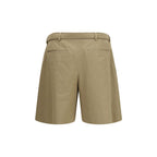 Beige Cotton Bermuda Shorts Saint Laurent