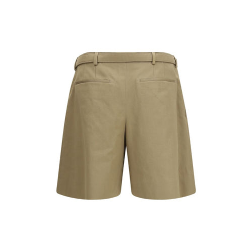 Beige Cotton Bermuda Shorts Saint Laurent