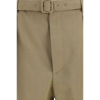 Beige Cotton Bermuda Shorts Saint Laurent