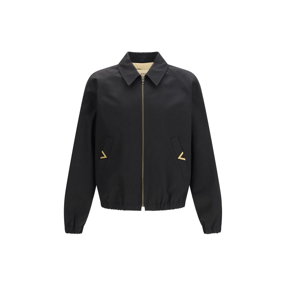 Black Cotton Bomber Valentino