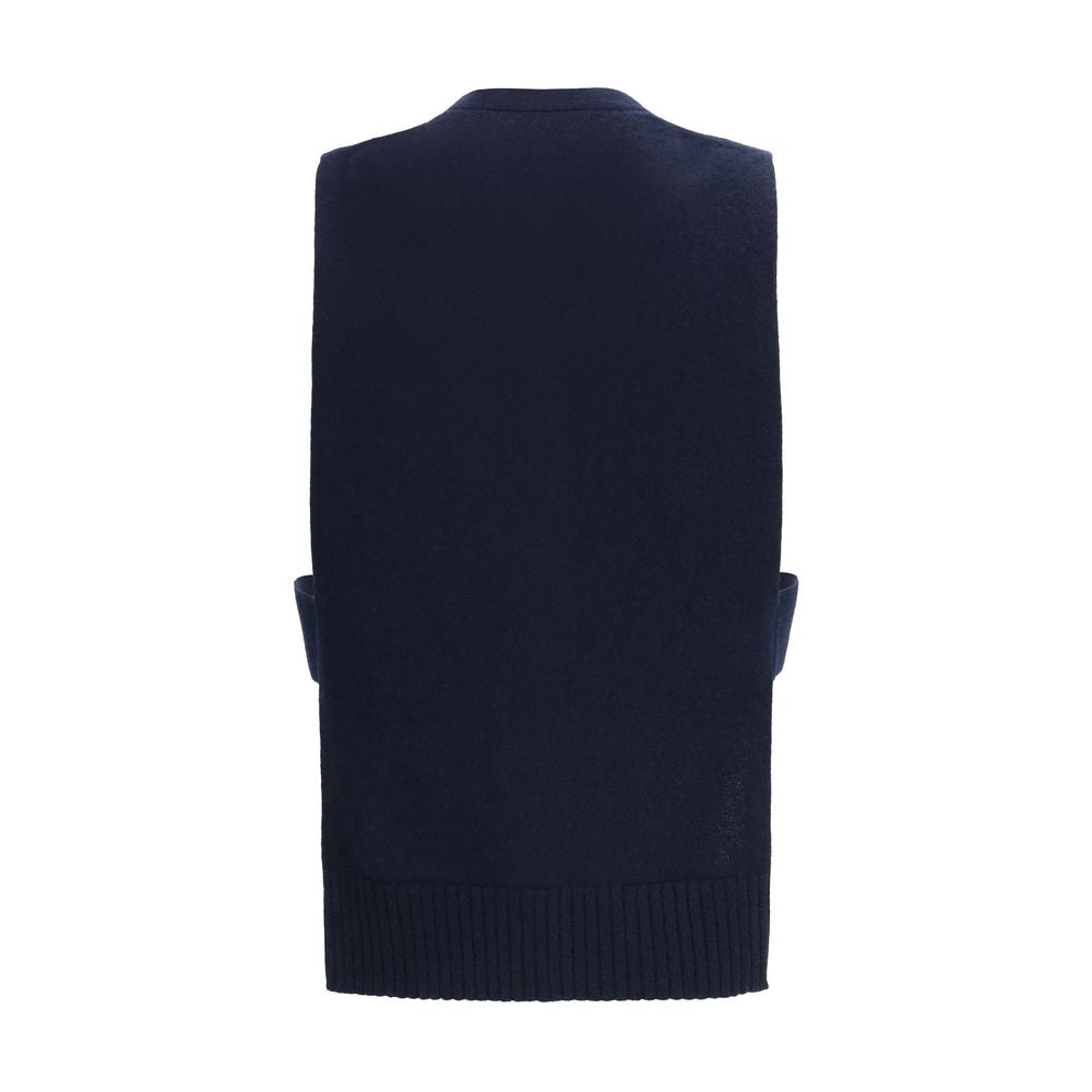 Blue Cashmere Sleeveles Sweater Miu Miu