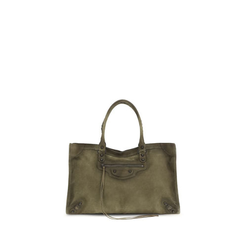 Bicolor Calf Leather Bos Taurus Shoulder Bag Balenciaga