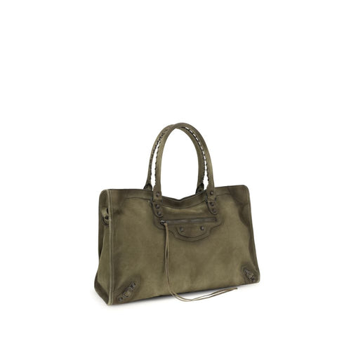 Bicolor Calf Leather Bos Taurus Shoulder Bag Balenciaga
