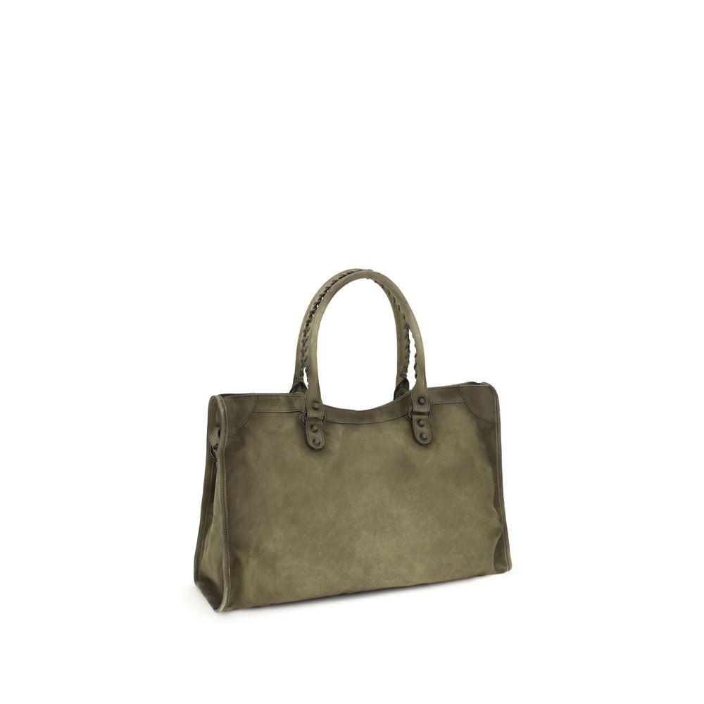 Bicolor Calf Leather Bos Taurus Shoulder Bag Balenciaga