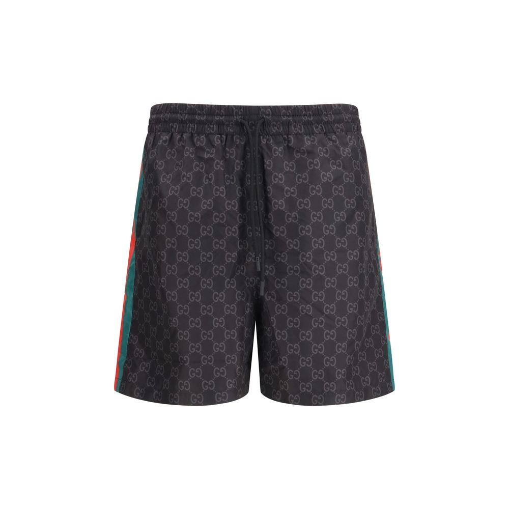 Black Nylon Shorts Gucci