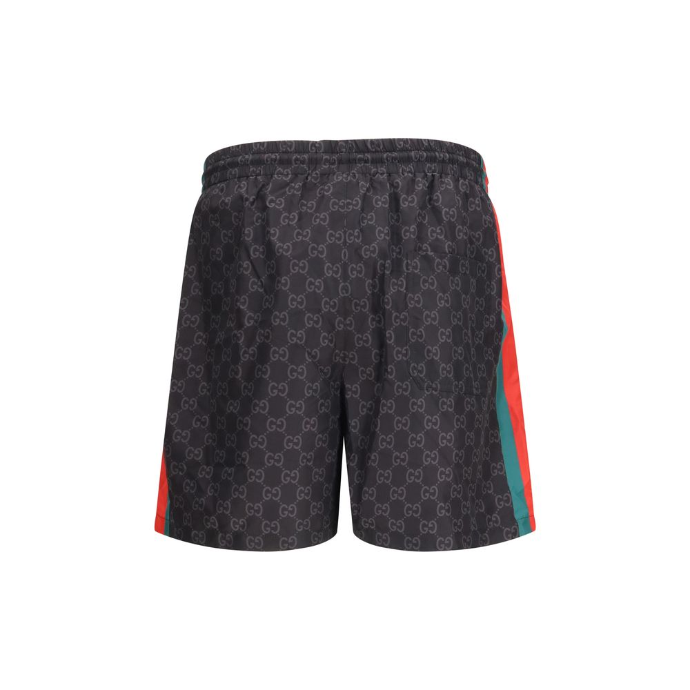 Black Nylon Shorts Gucci