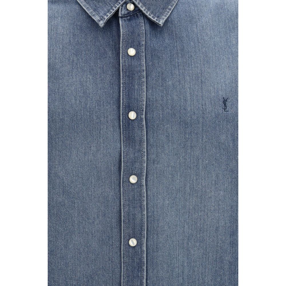 Blue Denim Shirt Saint Laurent