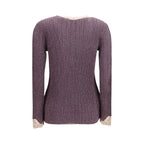 Purple Viscose Cardigan Valentino