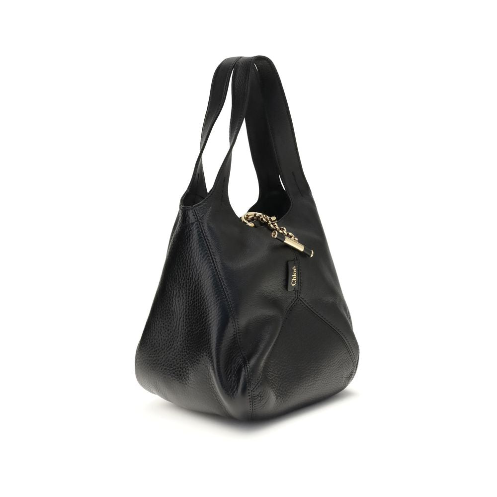 Black Buffalo Leather Shoulder Bag Chloé