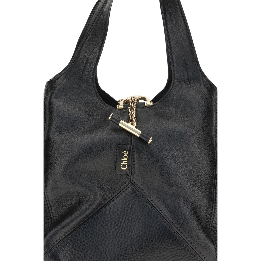 Black Buffalo Leather Shoulder Bag Chloé