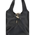 Black Buffalo Leather Shoulder Bag Chloé