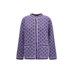 Purple Cotton Cardigan Gucci