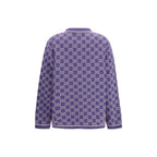 Purple Cotton Cardigan Gucci
