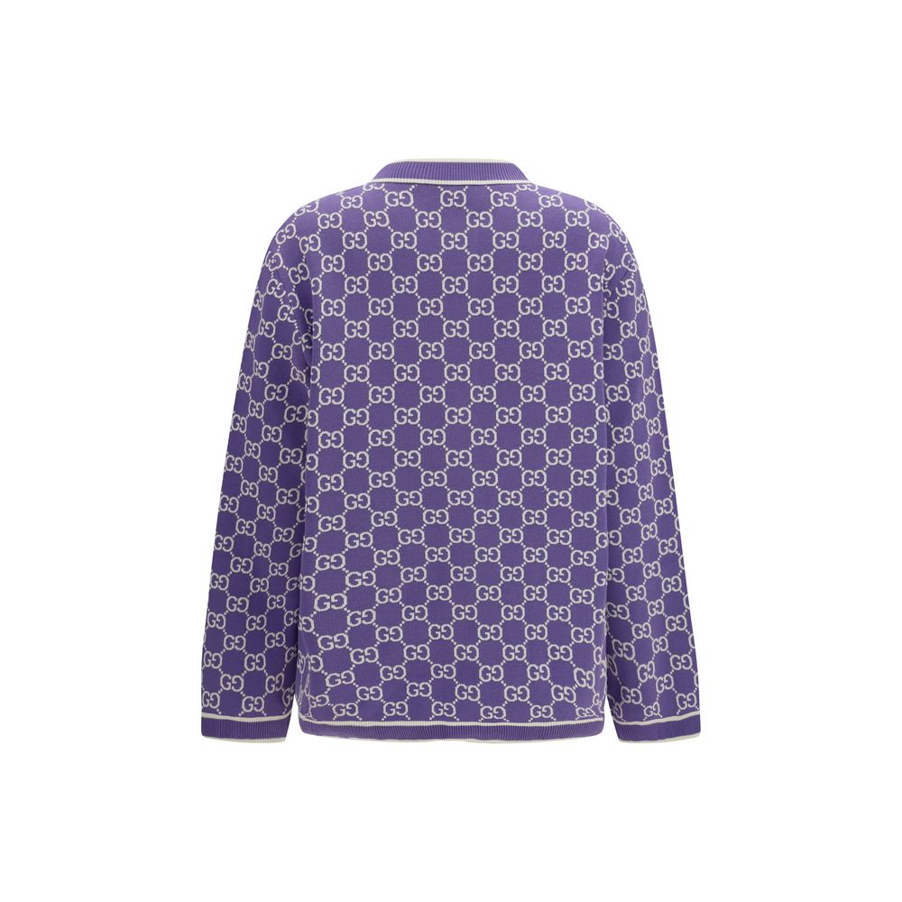 Purple Cotton Cardigan Gucci