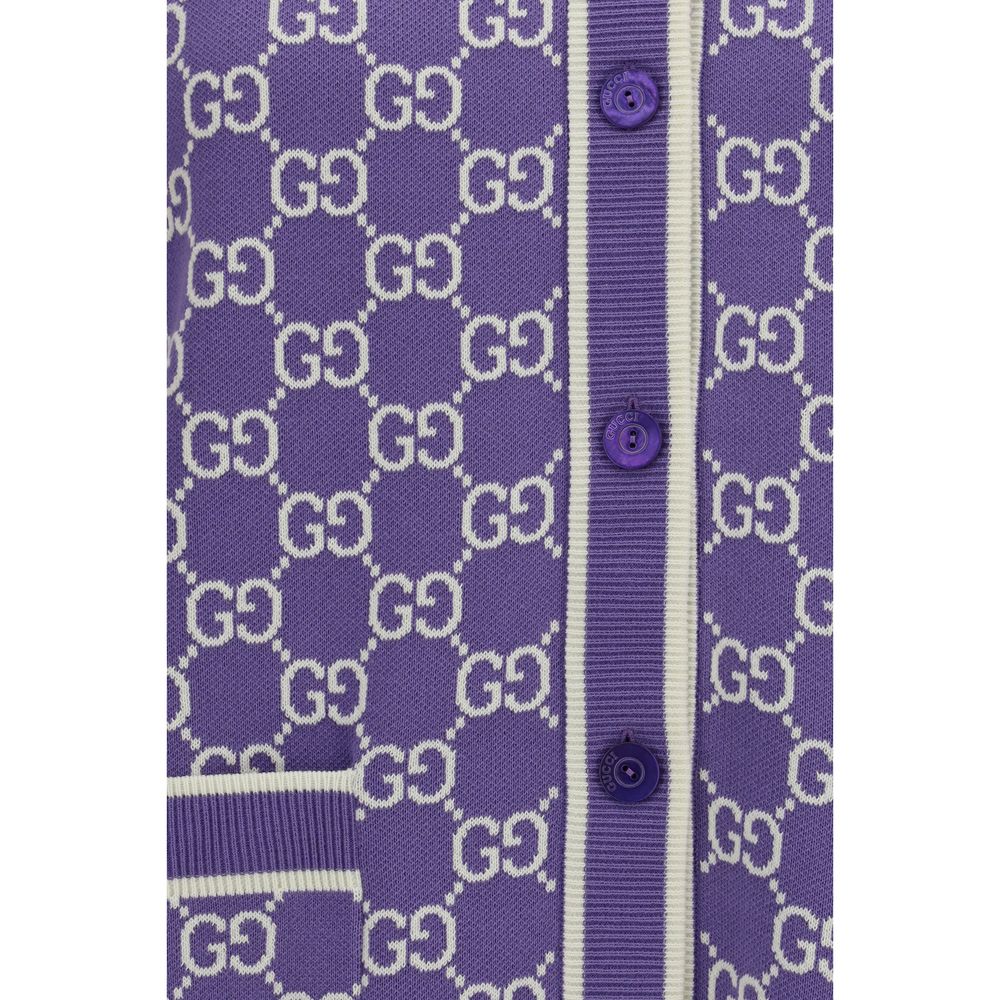 Purple Cotton Cardigan Gucci