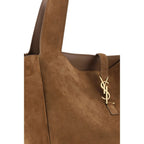 Brown Calf Leather Bos Taurus Shoulder Bag Saint Laurent