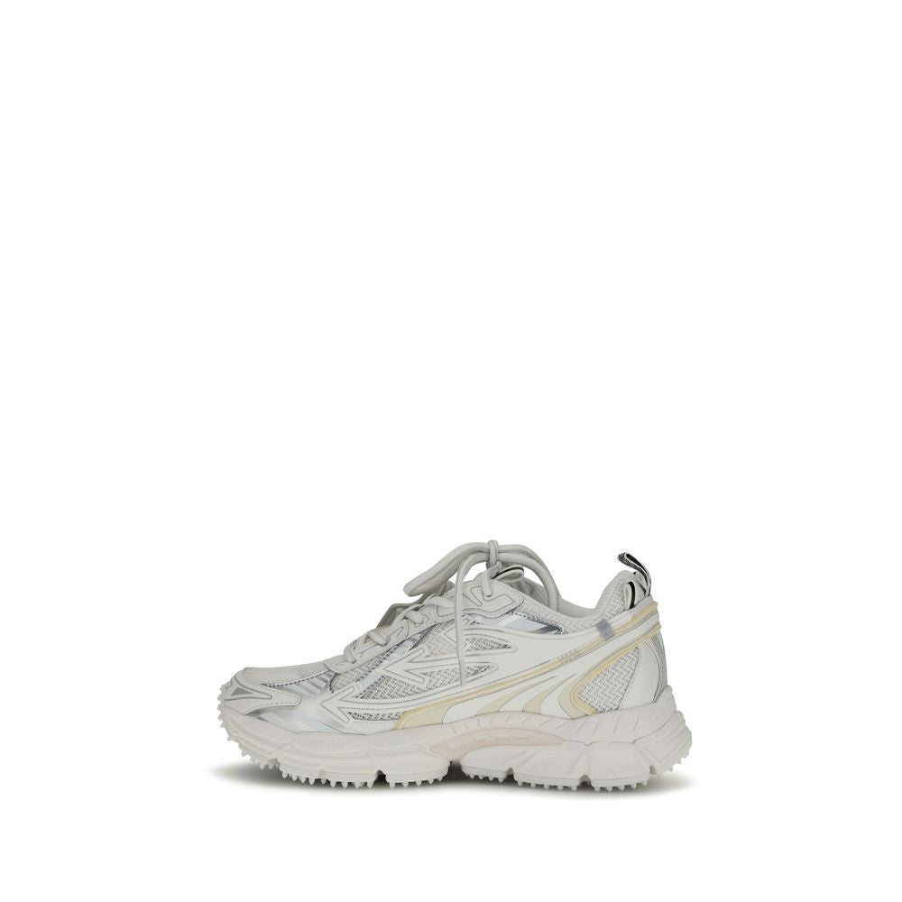 White Polyurethane Athletic Sneakers Off-White
