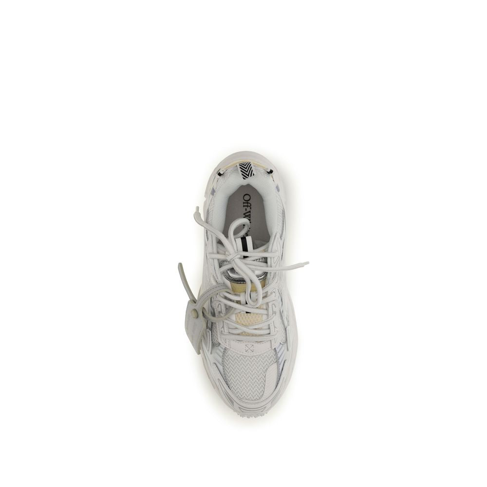 White Polyurethane Athletic Sneakers Off-White