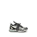 Gray Polyurethane Athletic Sneakers