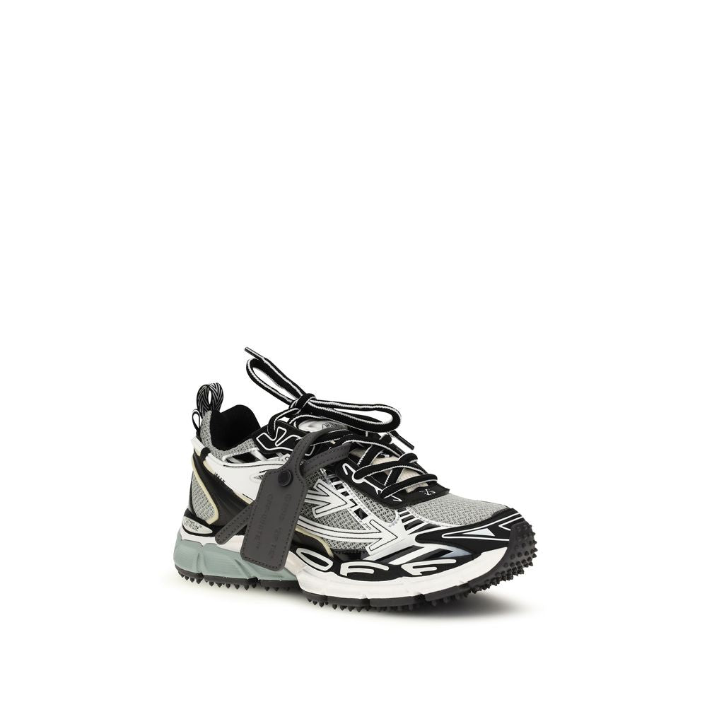 Gray Polyurethane Athletic Sneakers