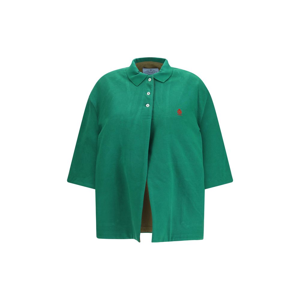 Bicolor Polyethylene Biker Jacket Prada