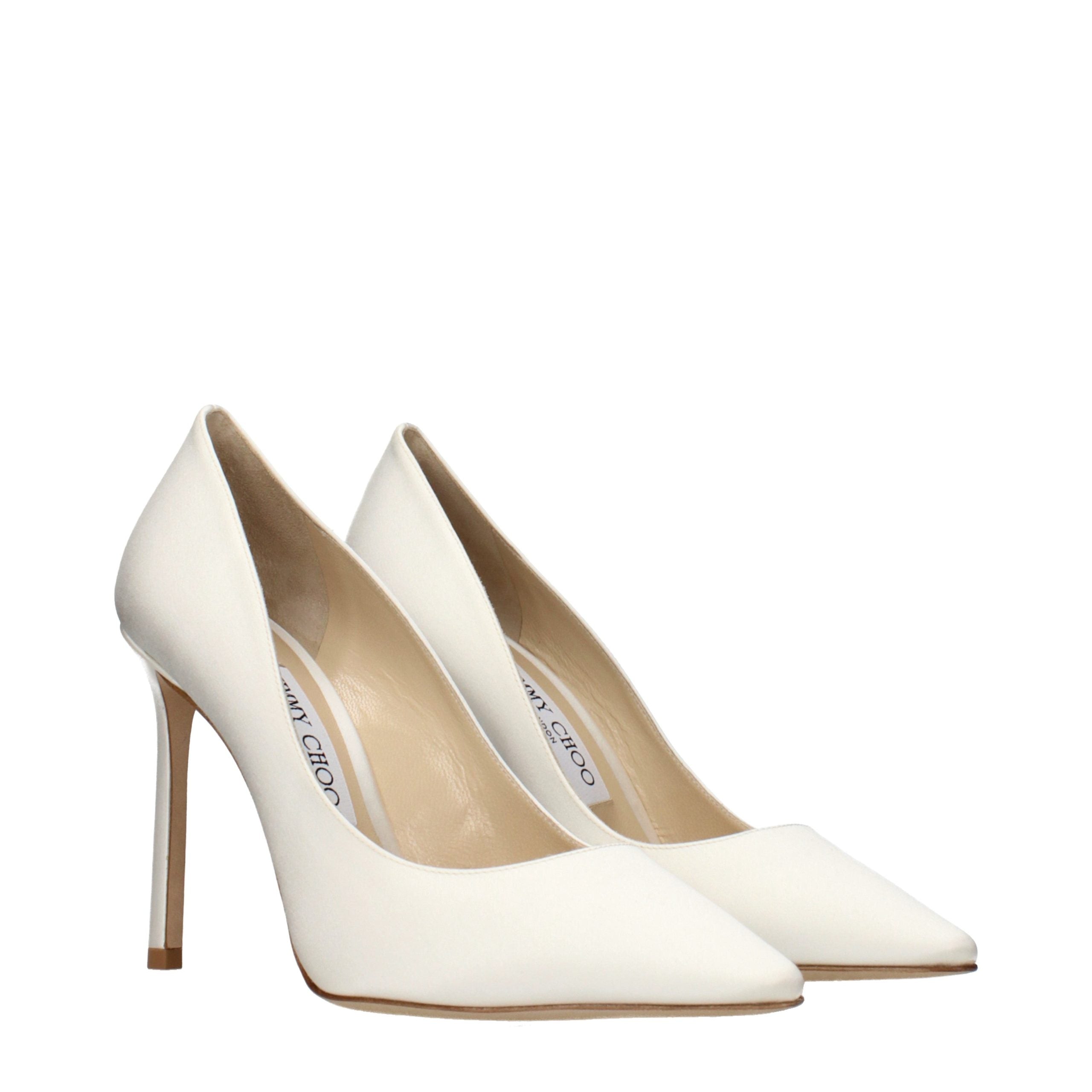 Beige Satin Platform Pumps Jimmy Choo