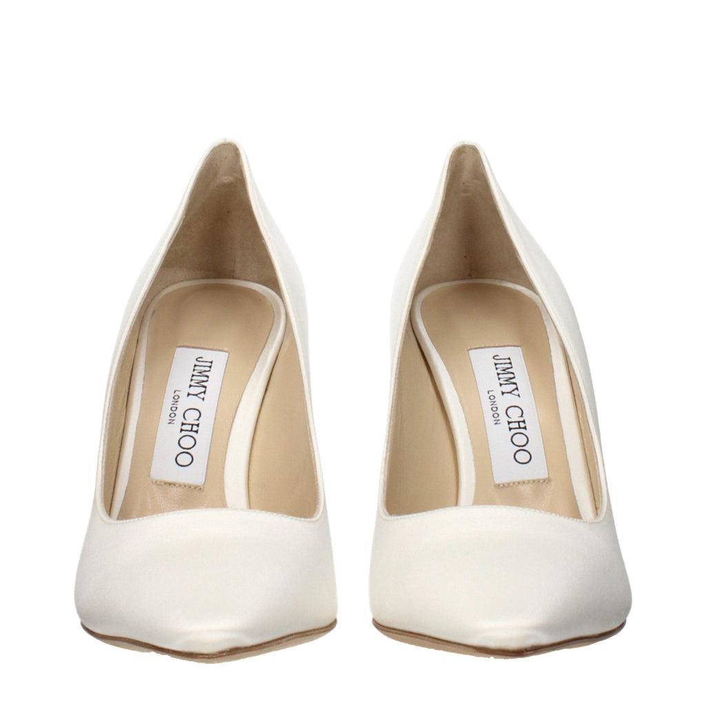 Beige Satin Platform Pumps Jimmy Choo