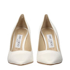 Beige Satin Platform Pumps Jimmy Choo