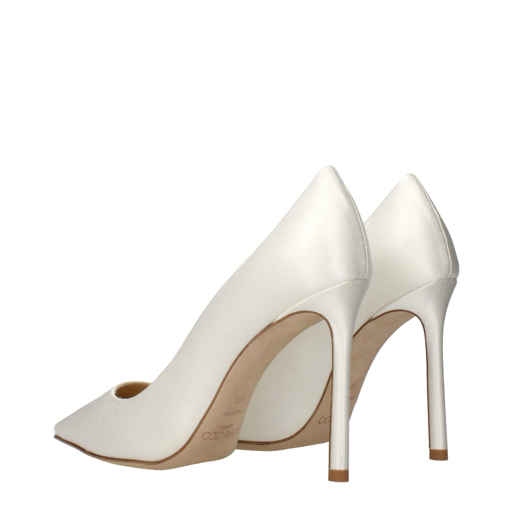 Beige Satin Platform Pumps Jimmy Choo