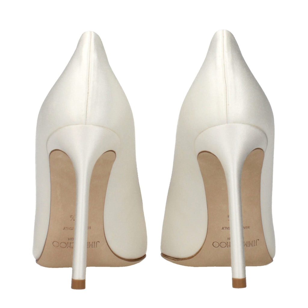 Beige Satin Platform Pumps Jimmy Choo